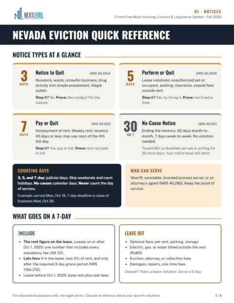 Handout page 1: Notices