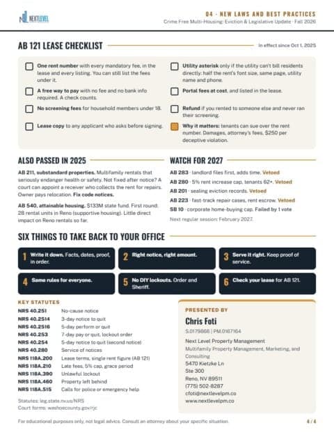 Handout page 4: New laws and best practices
