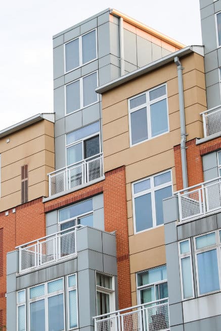 Orange and White Apartment Community